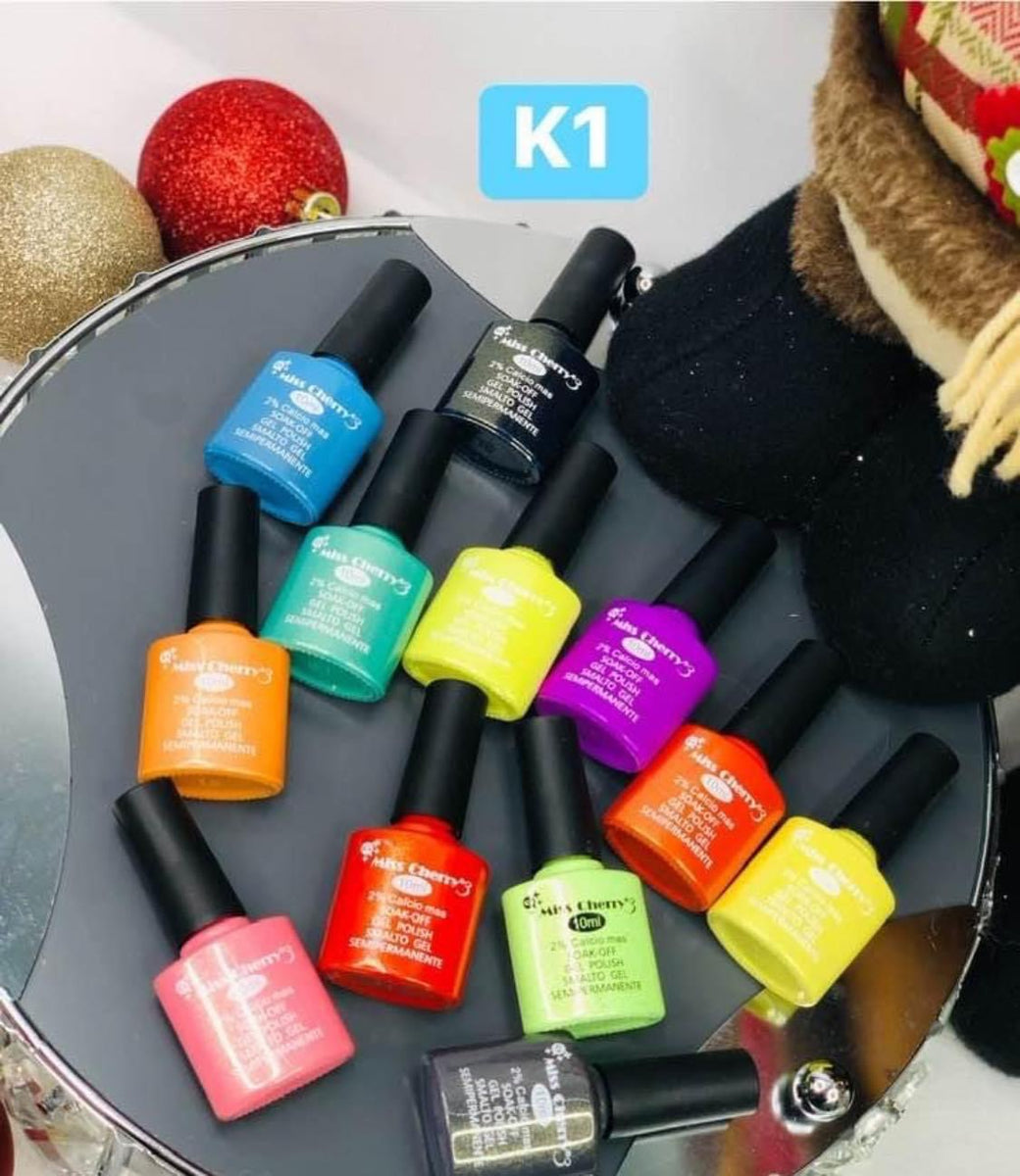 Gel Polish 12pcs Miss Cherry Gama K1 – A&G Nail Supplies Inc