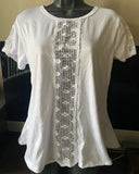 Blusa Punto de Cruz Blanca