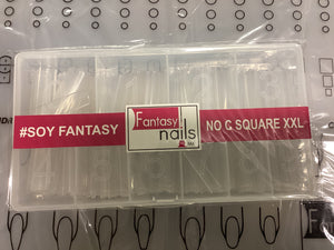 Fantasy Nails Square Crystal Nail Tips XXL No C Curve