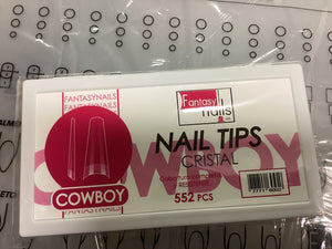 Fantasy Nails Square Crystal Nail Tips Cowboy 552pcs