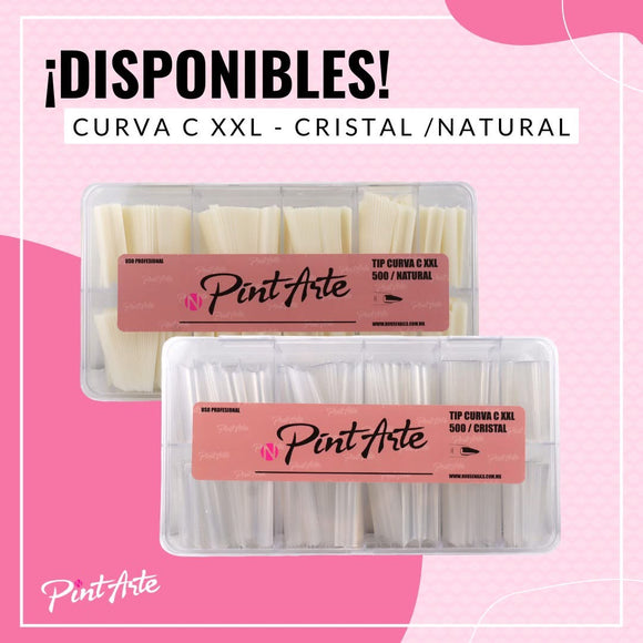 Pint Arte Tips Square XXL Curva C Cristal