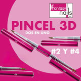 Fantasy Nails Pincel Doble Punta #2/#4