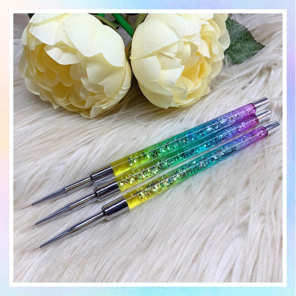 Glitterbels Rainbow Brush Liner Set 3 pz