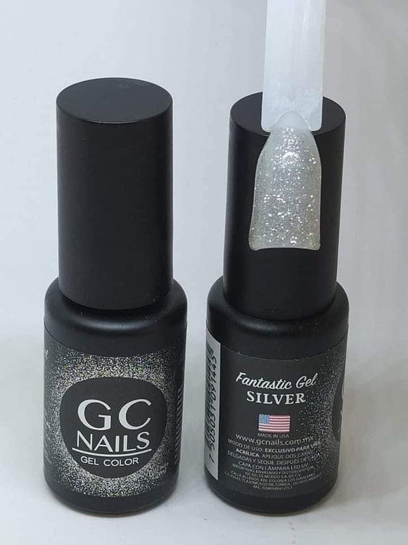 GC Nails Fantastic Gel Glitter Silver