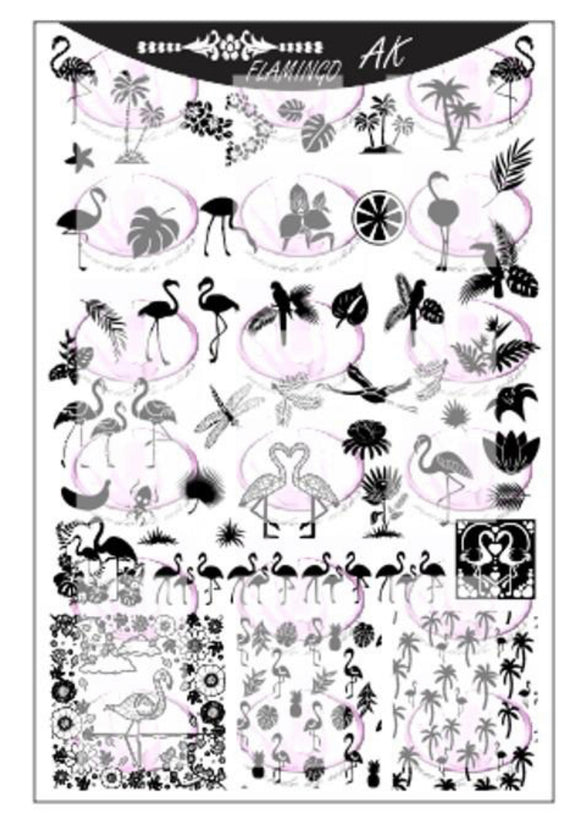 Plate #209 AK Flamingo