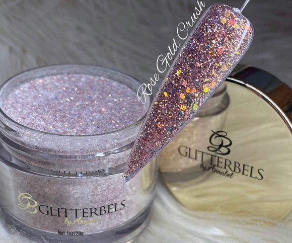 Glitterbels Rose Gold Crush Acrylic GB298