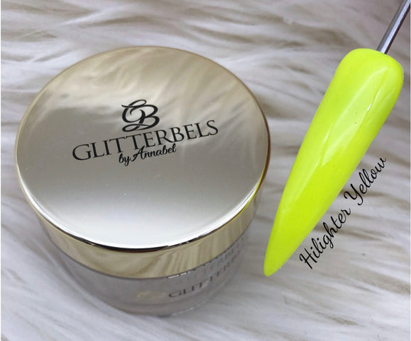 Glitterbels Highlighter Yellow Acrylic GB101