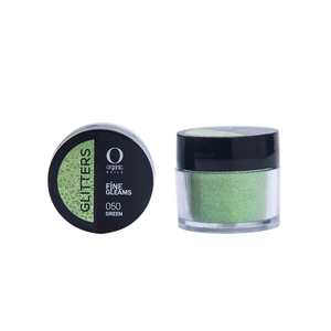 Organic Nails Glitter Green 050