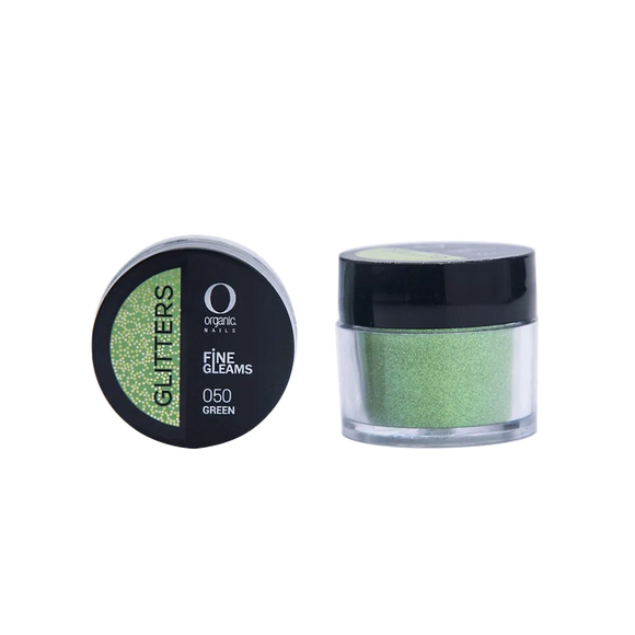Organic Nails Glitter Green 050