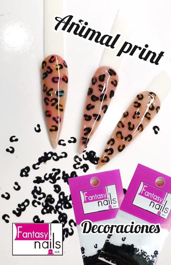 Animal Print Fantasy Nails