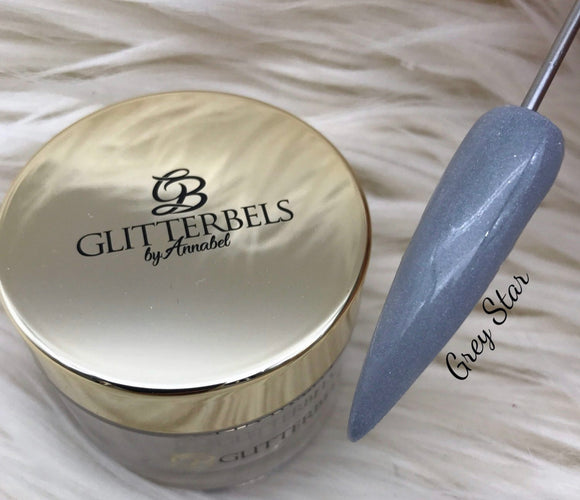 Glitterbels Grey Star Acrylic GB110