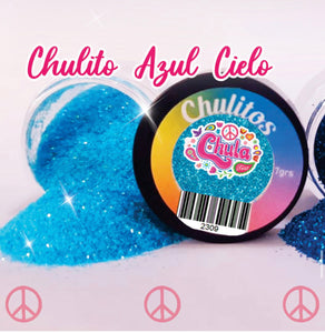 Chula Nails CHULITOS Glitter Azul Cielo 3