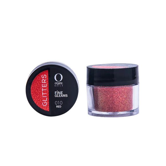 Organic Nails Glitter Red 010