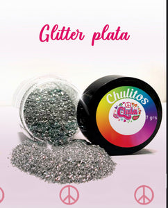 Chula Nails CHULITOS Glitter Plata 10