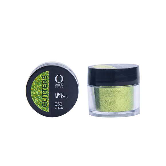 Organic Nails Glitter Green 052
