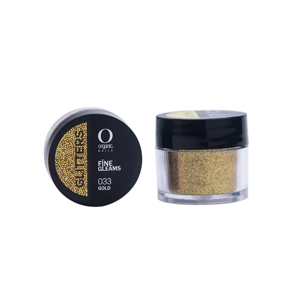 Organic Nails Glitter Gold 033