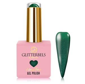 Glitterbels Hema Free Gel Polish Emerald Sparkle HGEL116