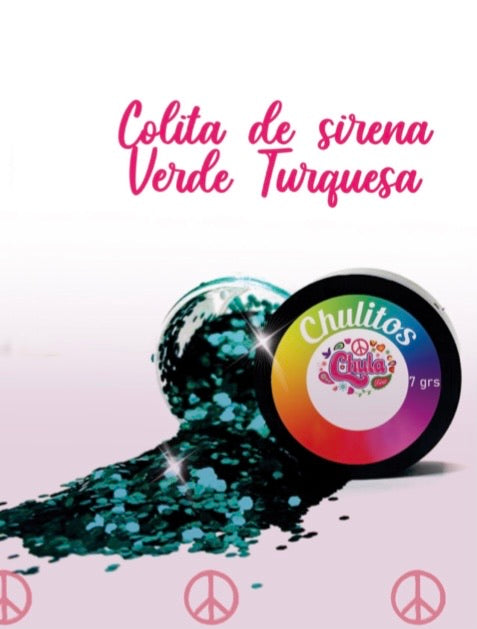Chula Nails Chulitos Cola de Sirena Verde Turquesa 4