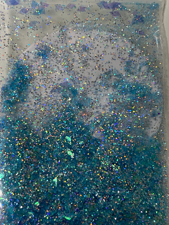 Acetatos Glitter Mix Baby Blue