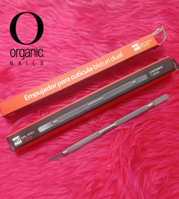 Organic Nails Empujador para cuticula bisturi dual