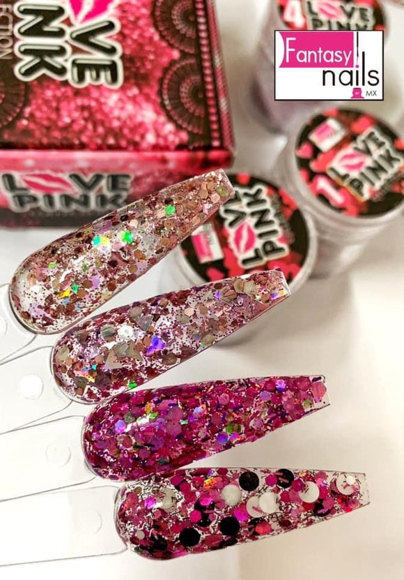 Fantasy Nails Love Pink Acrylic Collection