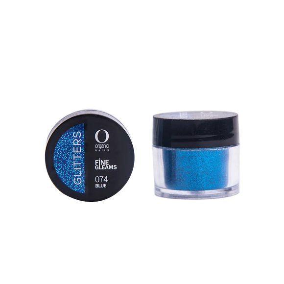 Organic Nails Glitter Blue 074