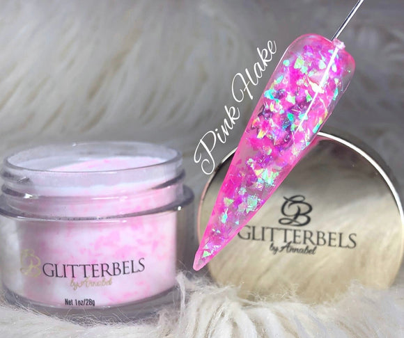 Glitterbels Pink Flake Acrylic GB283